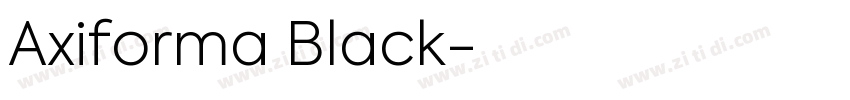 Axiforma Black字体转换